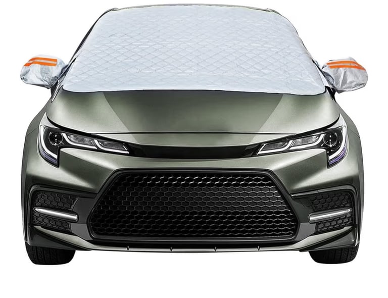 Magnetic windscreen cover with detachable side mirror covers (New)