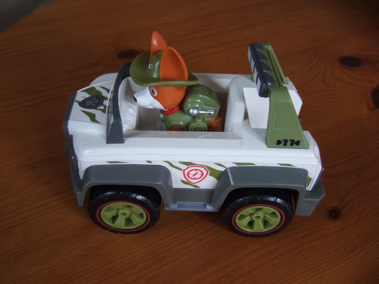 image for Paw Patrol Tracker Jungle Cruiser Toy Vehicle & Figure