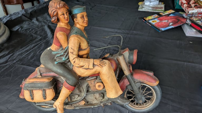 Solid motorbike ornament