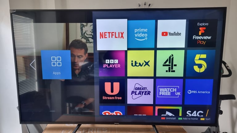 HISENSE 65 INCH SMART 4K UHD HDR LED TV WITH WIFI, FREEVIEW & FREESAT HD 