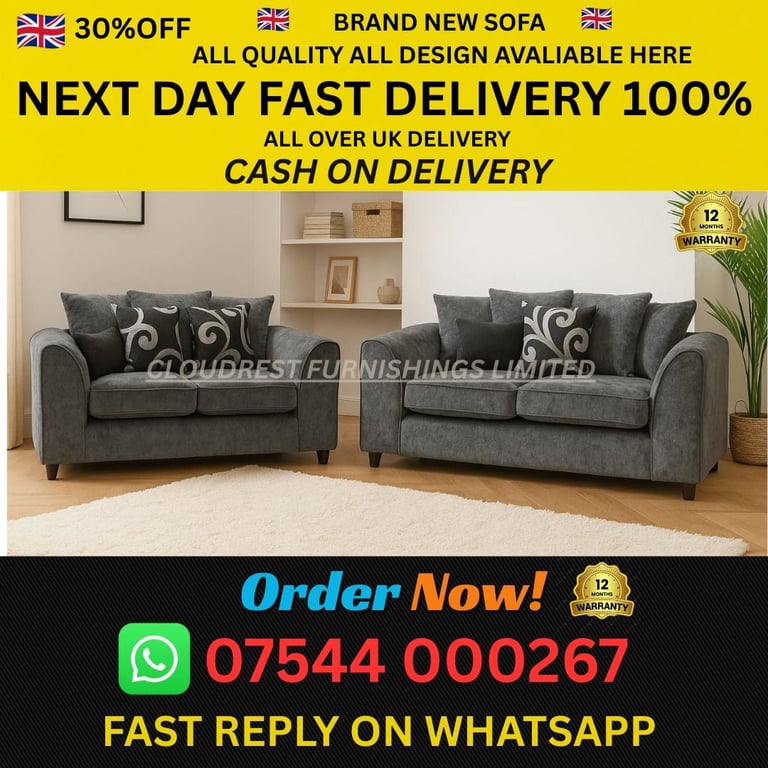 image for Corner & 3+2 Seater Sofa – Home Comfort Sale  UK Delivery
