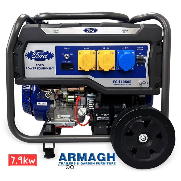 7.9kv 7900w ford electric start generator 110v 230v key start