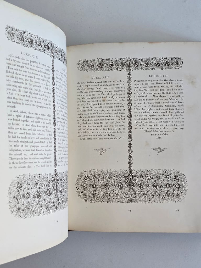 1883 Antique Large KJV New Testament w/Engravings Leatherbound English Bible Complete -142 Y/O