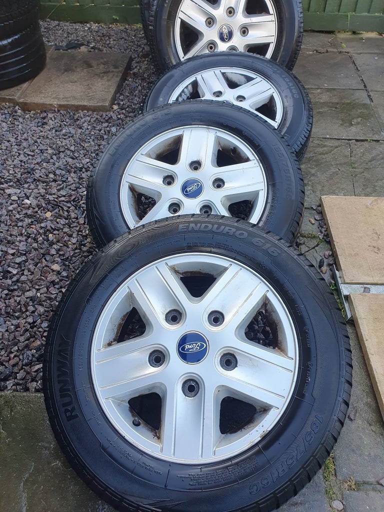 image for 16"FORD TRANSIT (2002 - 2024) ALLOY WHEELS PCD 5x160  in good condition Tires with tread of 6-8mm