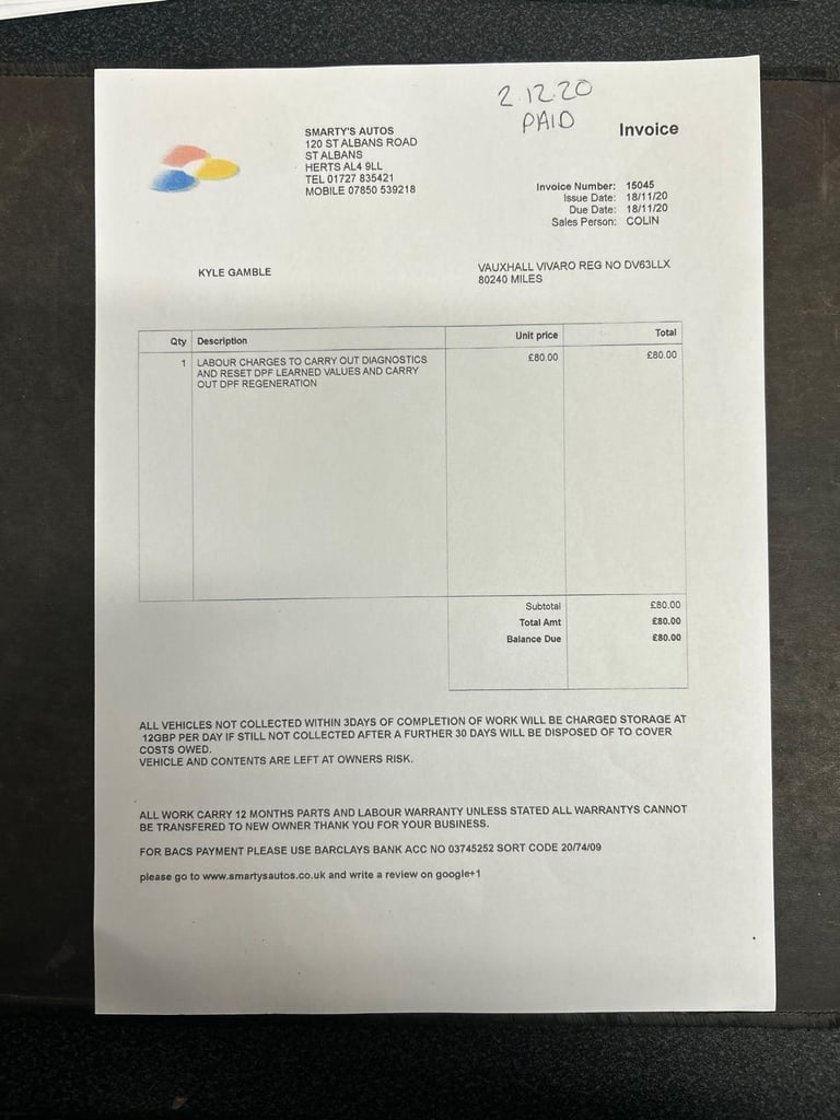 2013 Vauxhall Vivaro 2.0 2900 CDTi Sportive FWD L3 4dr PANEL VAN Diesel Manual