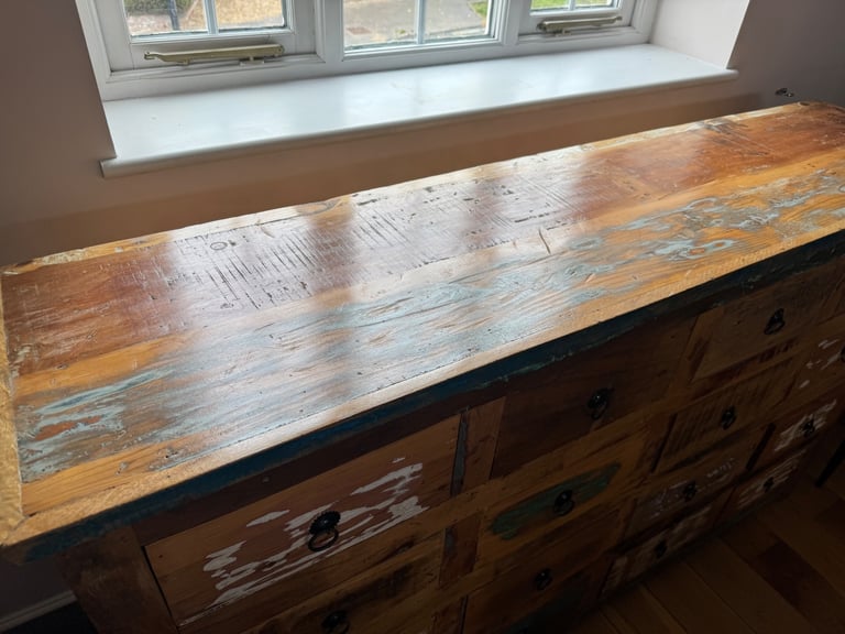 Stunning , 16 drawer merchant style unit in solid wood 