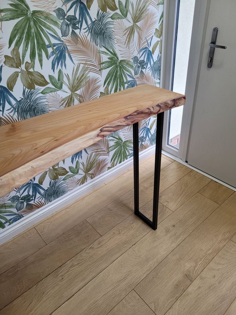 Waney edge console table
