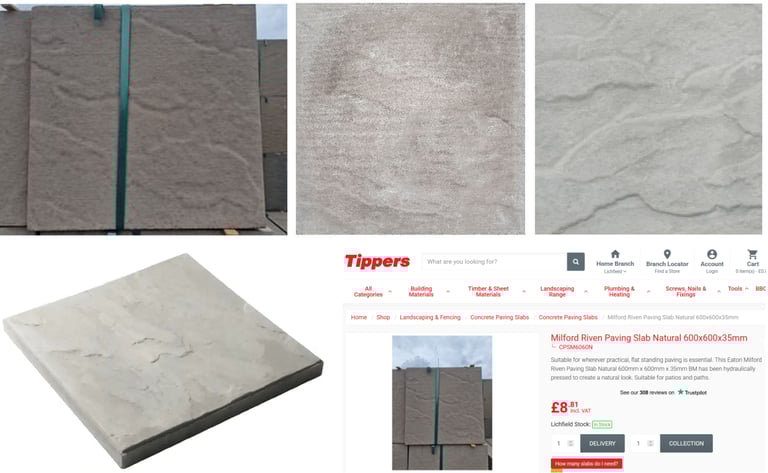 image for 2x2 Riven Paving Slab (600x600mm)