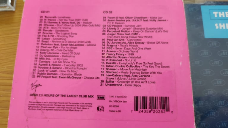 CD's - Dance Trance Pop Chart from 90's and 2000's - Job Lot