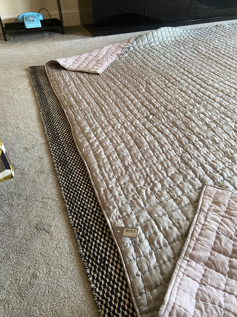 100% Grey silk bedspread Heals