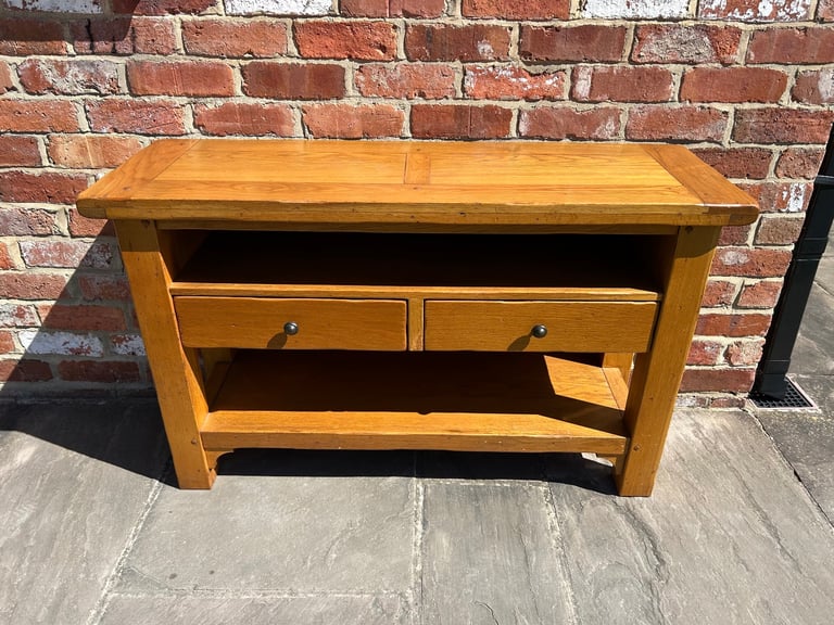 Rustic Solid Oak Console Table - Great Condition 