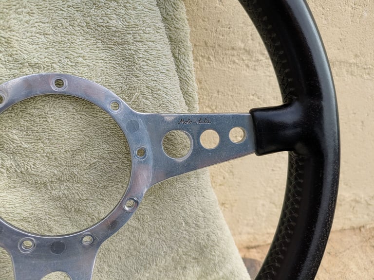 Moto Lita leather steering wheel dished