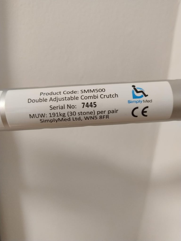 Double Adjustable Combi Crutches