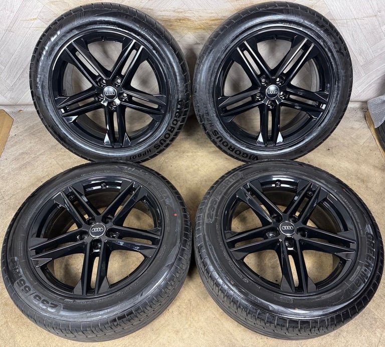 19'' GENUINE AUDI Q5 5 DOUBLE SPOKE S LINE ALLOY WHEELS TYRES ALLOYS
