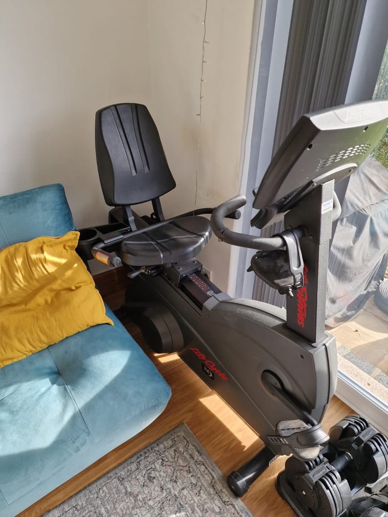 Life Fitness Indoor Stationary Bike Cycle recumbent with Backrest