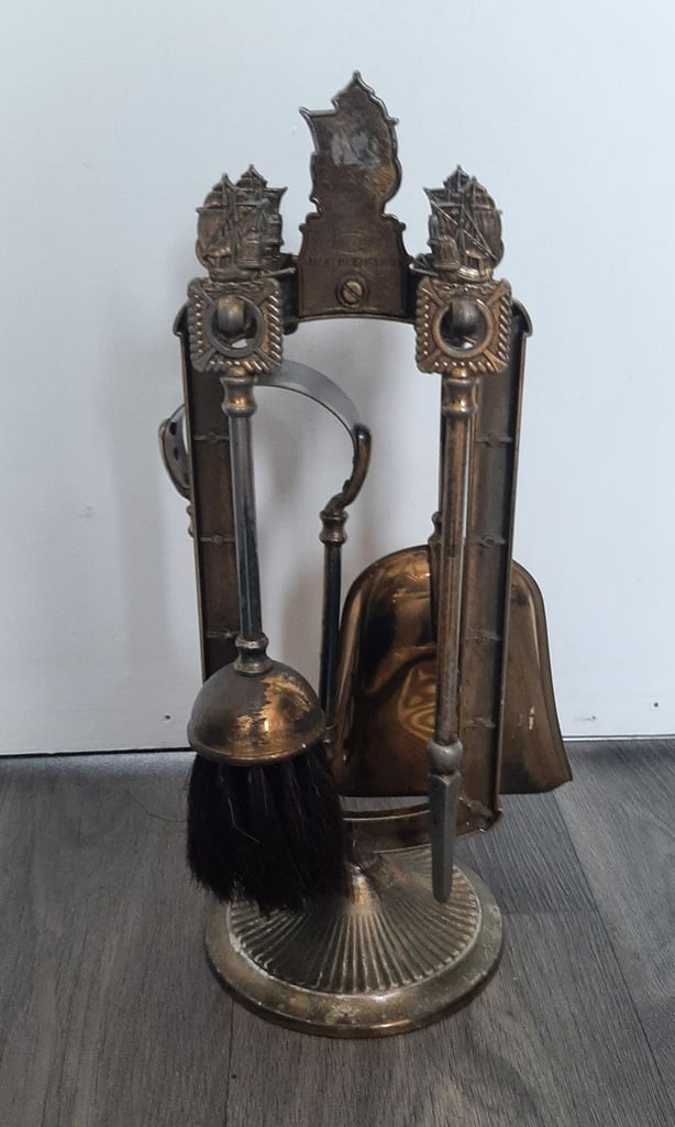 Of maritime interest, Vintage brass fireside companion set