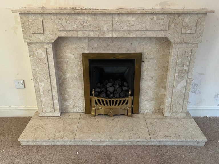 Pure marble Fireplace 
