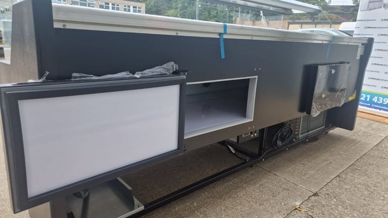 2.6m Meat Display Serve Over Display Cold Counter Commercial Fridge Deli Fridge Salad Chiller