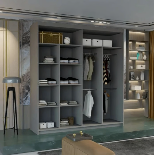 Brand New - Chelsea Mirror Sliding Door Wardrobe - Grey- SAME/NEXT DAY DELIVERY