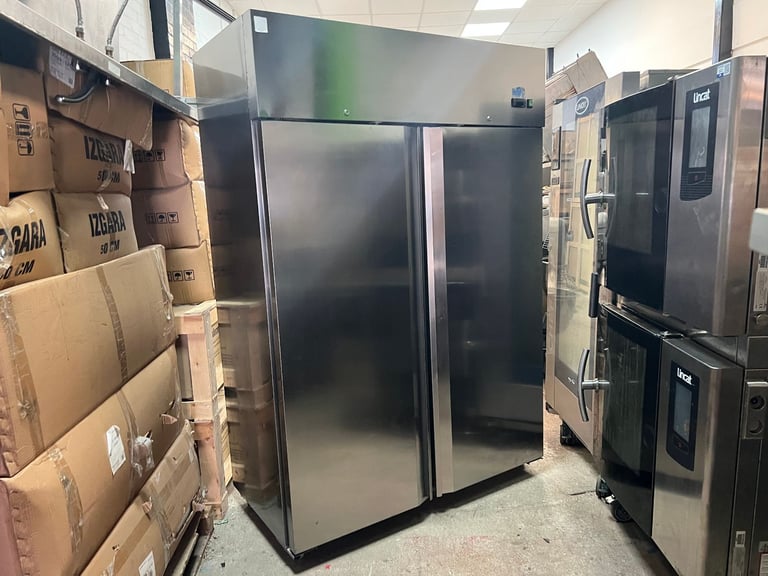COMMERCIAL CATERING KITCHEN DOUBLE DOORS FRIDGE CAFE KEBAB PIZZA CHICKEN TAKE AWAY