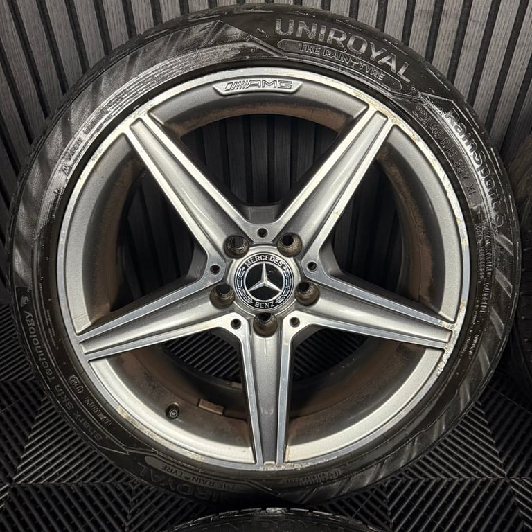 18'' GENUINE MERCEDES AMG C CLASS W205 ALLOY WHEELS TYRES ALLOYS