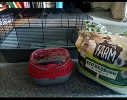Hamster cage x2 and bedding bundle 