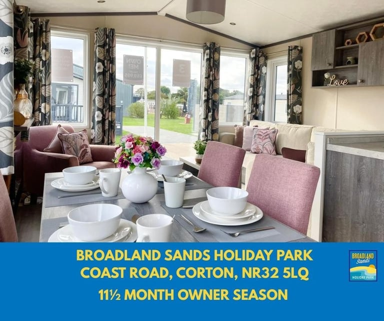 STATIC CARAVAN FOR SALE AT BROADLAND SANDS HOLIDAY PARK 