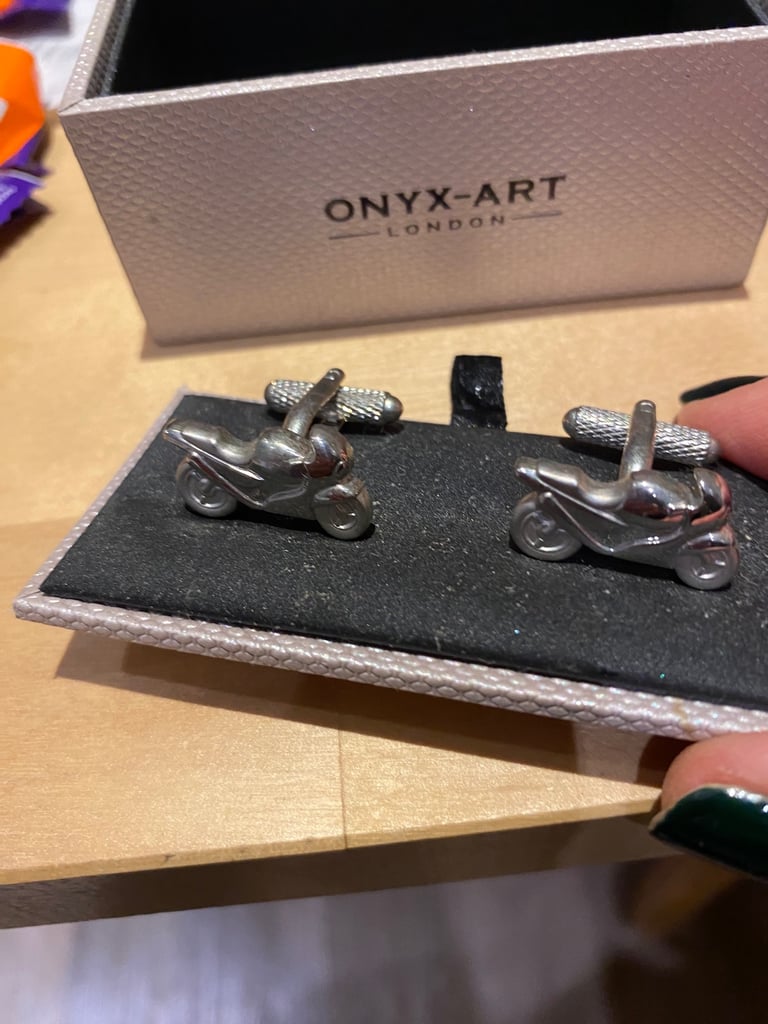 Motorcycle cufflinks 