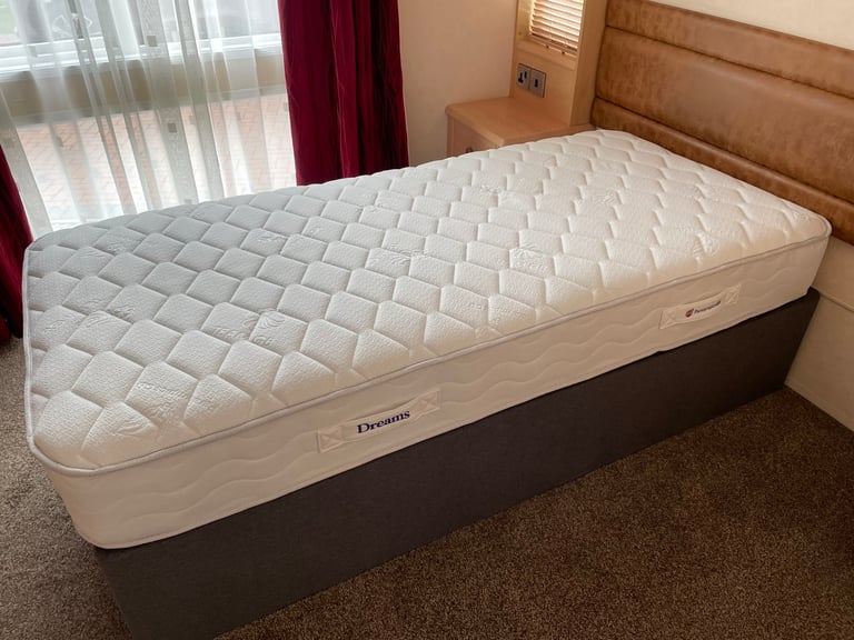 image for NEW UNUSED SINGLE BED MATTRESS AND BASE COST £434