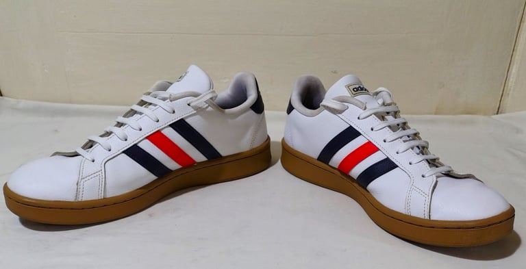 Adidas Trainers Grand Court White Mens Running Shoe UK Size 9.5