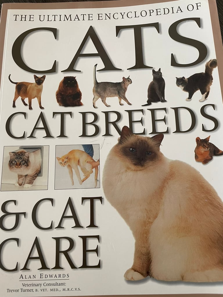 Cat care book and wild animal book