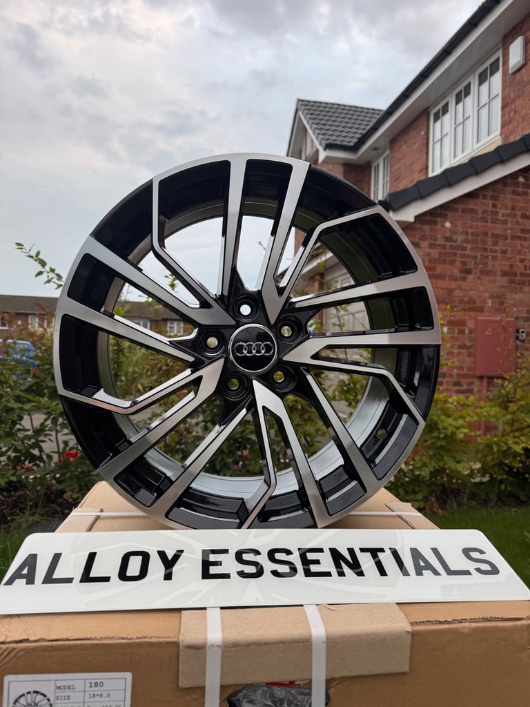 18” Audi RS Style Alloy Wheels in Black Polished Audi A3, A4, A6 etc