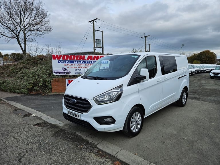 2020 ON 70 PLATE FORD TRANSIT CUTOM 320 130BHP LIMITED CREW VAN ULEZ FREE ZONE