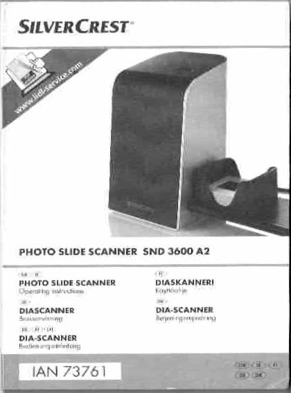 image for SilverCrest Photo Slide Scanner SND 3600 A2, New unused
