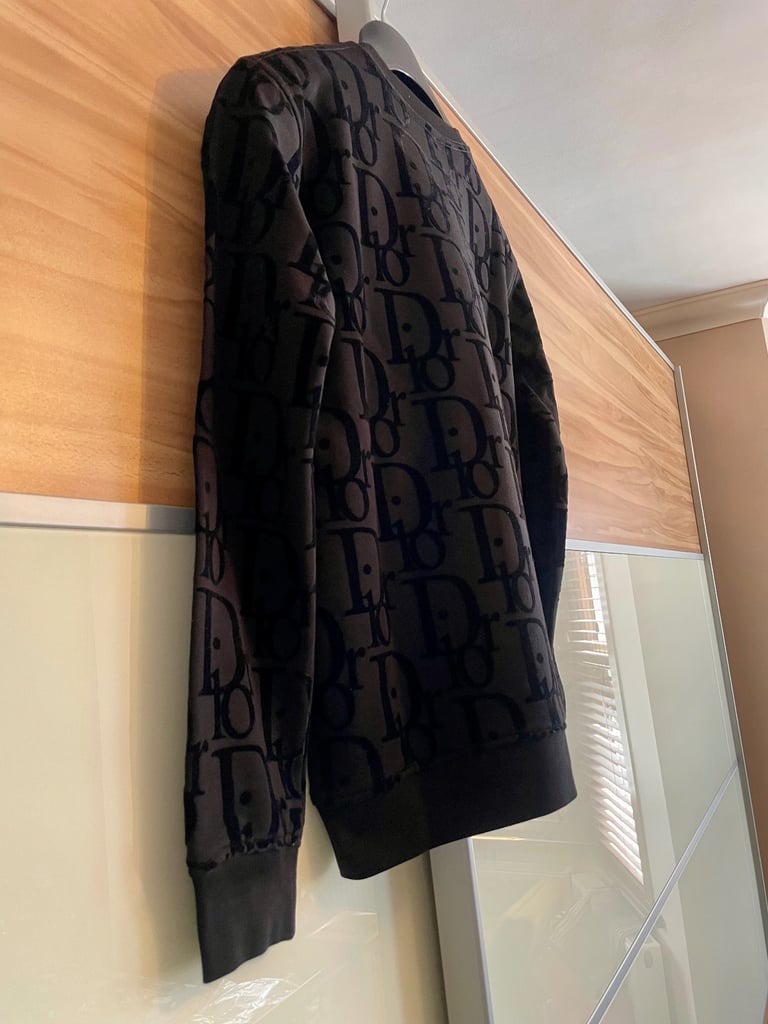 Dior Sweatshirt!!! All-over Velvet Embossed Design!