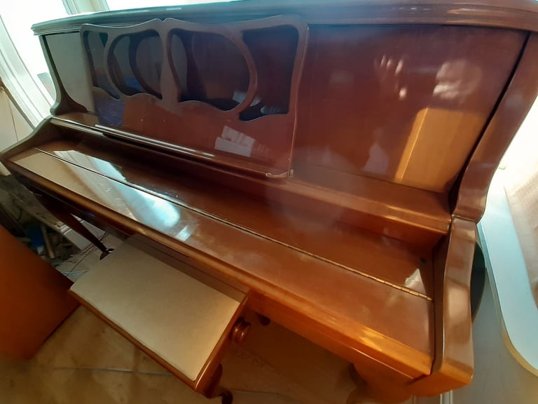 Knight K10 rare Chippendale Upright Piano beautiful *matching stool + free 1st tuning*