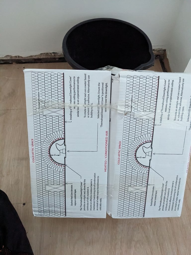 image for Thermahood TH125 - 10 Pack - Airtight Downlight Covers