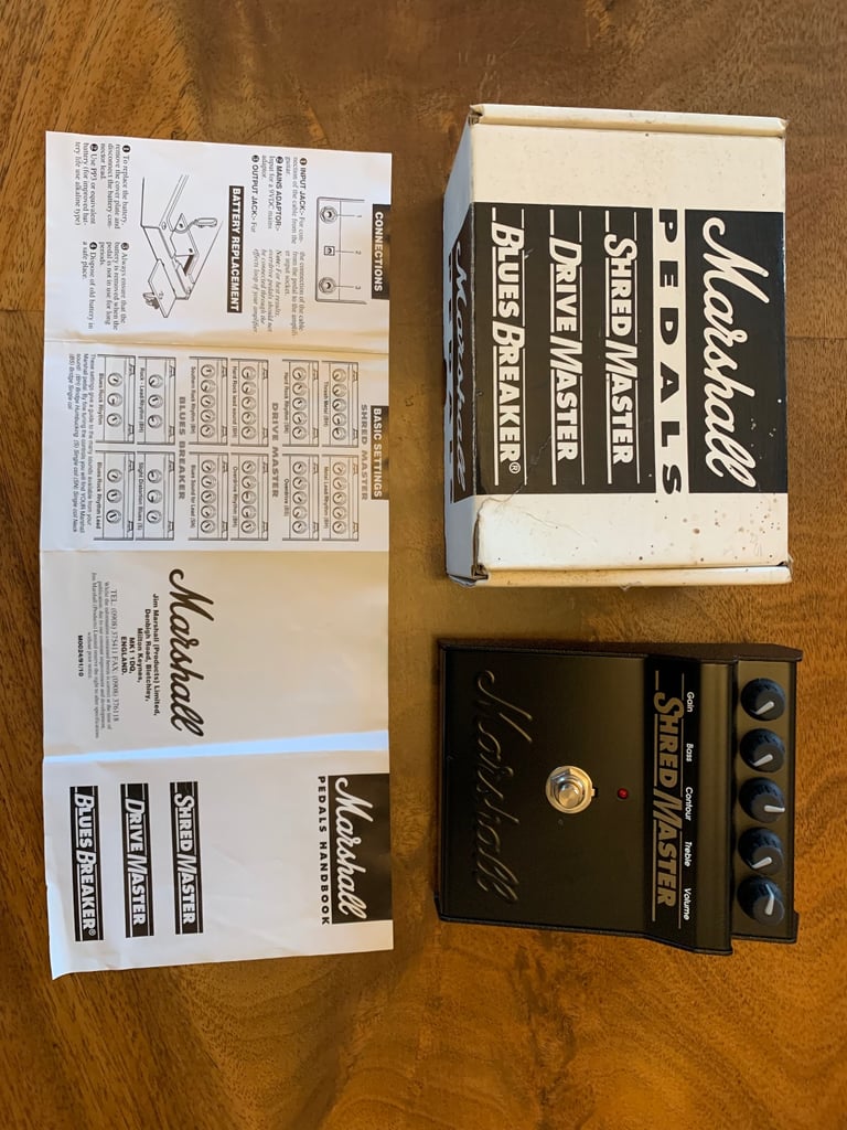 Unused original 1990s Marshall Shredmaster pedal