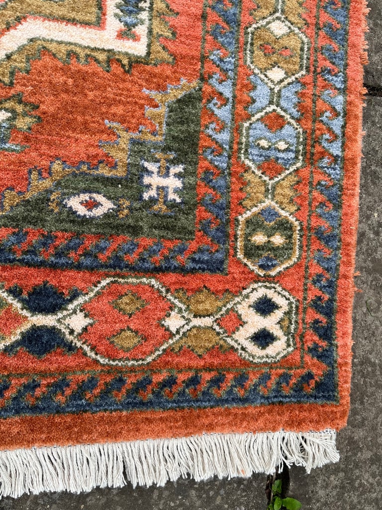 Kazak style Belgian wool rug 