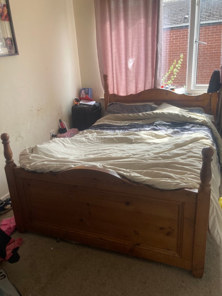 Soild pine double bed