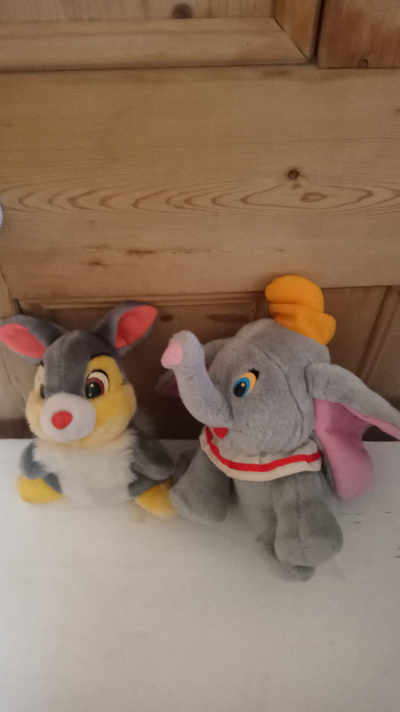 image for Vintage Dumbo and Thumper Soft Toys