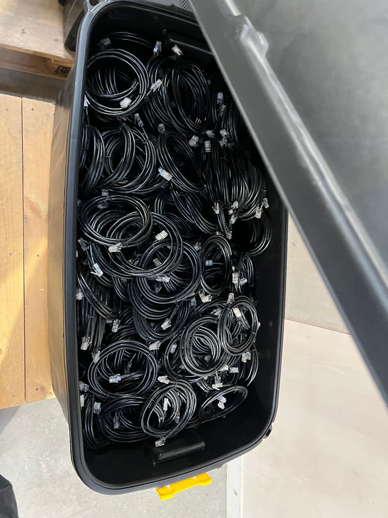 Large quantity of CAT 5E Cables 