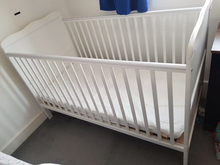 Baby Cot Bed by Harriet Bee with Mamas & Papas Mattress