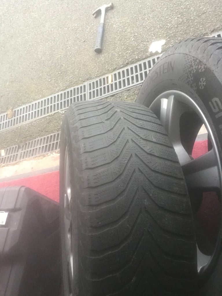 image for 5x100 alloys with winter tyres. And a set of summer tyres not fitted Vw Audi Skoda seat. 