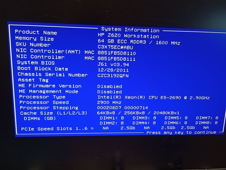 HPZ620 Xeon workstation 64Gig memory - data lab or entry gaming pc?