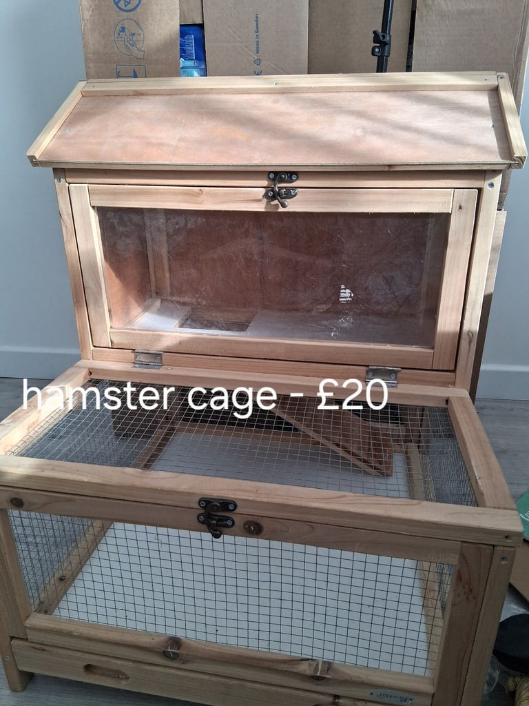 Selling hamster cage and cage accesories eg. Hideouts, dishes, tunnels, wheels