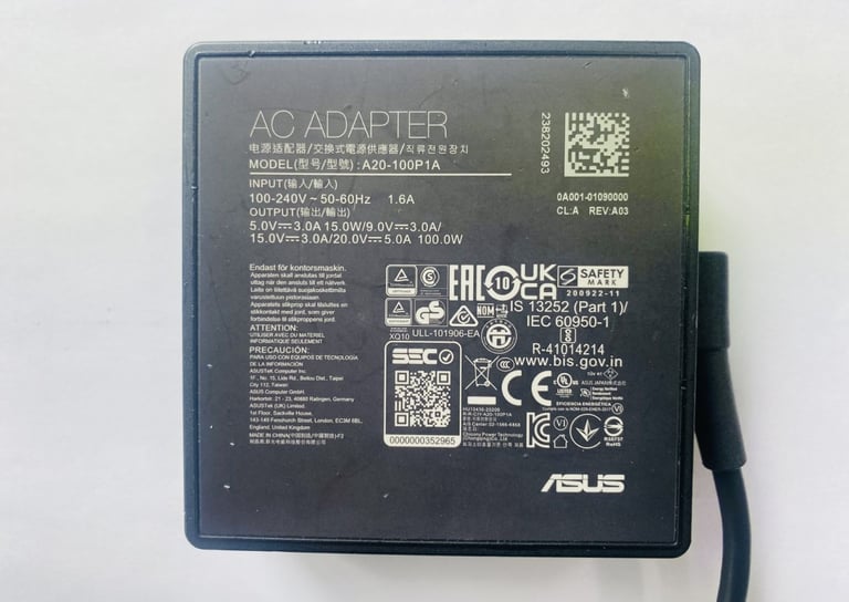 Asus 100W USB-C Adapter Charger A20-100P1A for Asus Rog flow X13 Z13 gv301 gz301 Zenbook Flip S13