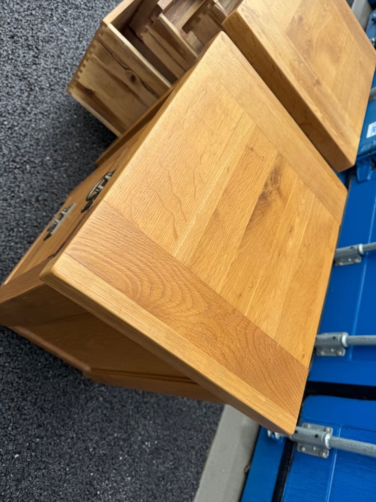 Rustic solid oak bedside cabinets possible Delivery 50 cm x 40 and 70 high