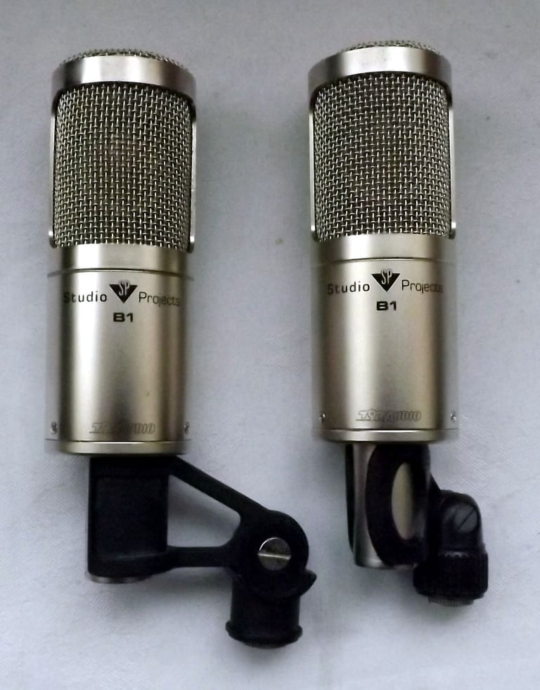 image for PAIR OF STUDIO PROJECTS B1 STUDIO CONDENSOR MICROPHONES. USED/PWO.