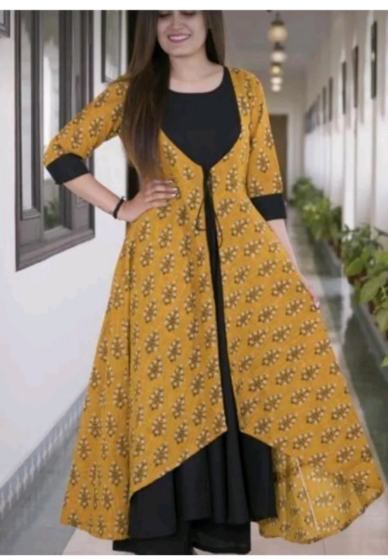 Indian Pakistani designer long koti style dress comes in 2pcs 